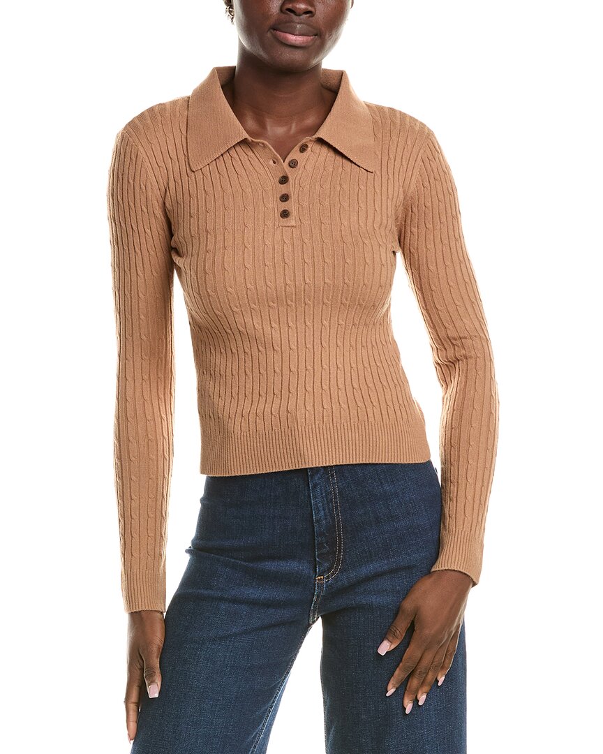 Celestine Sei Polo Sweater In Brown