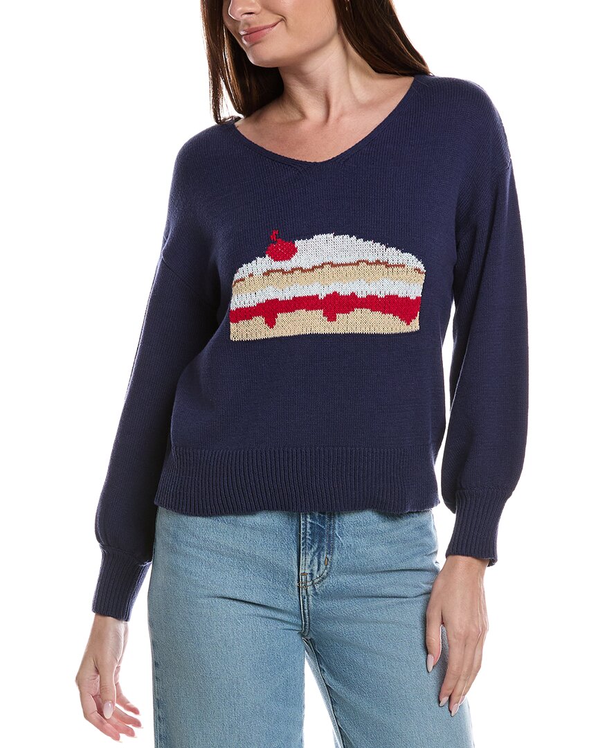 Theo And Spence Piece Of Cake Sweater In Blue