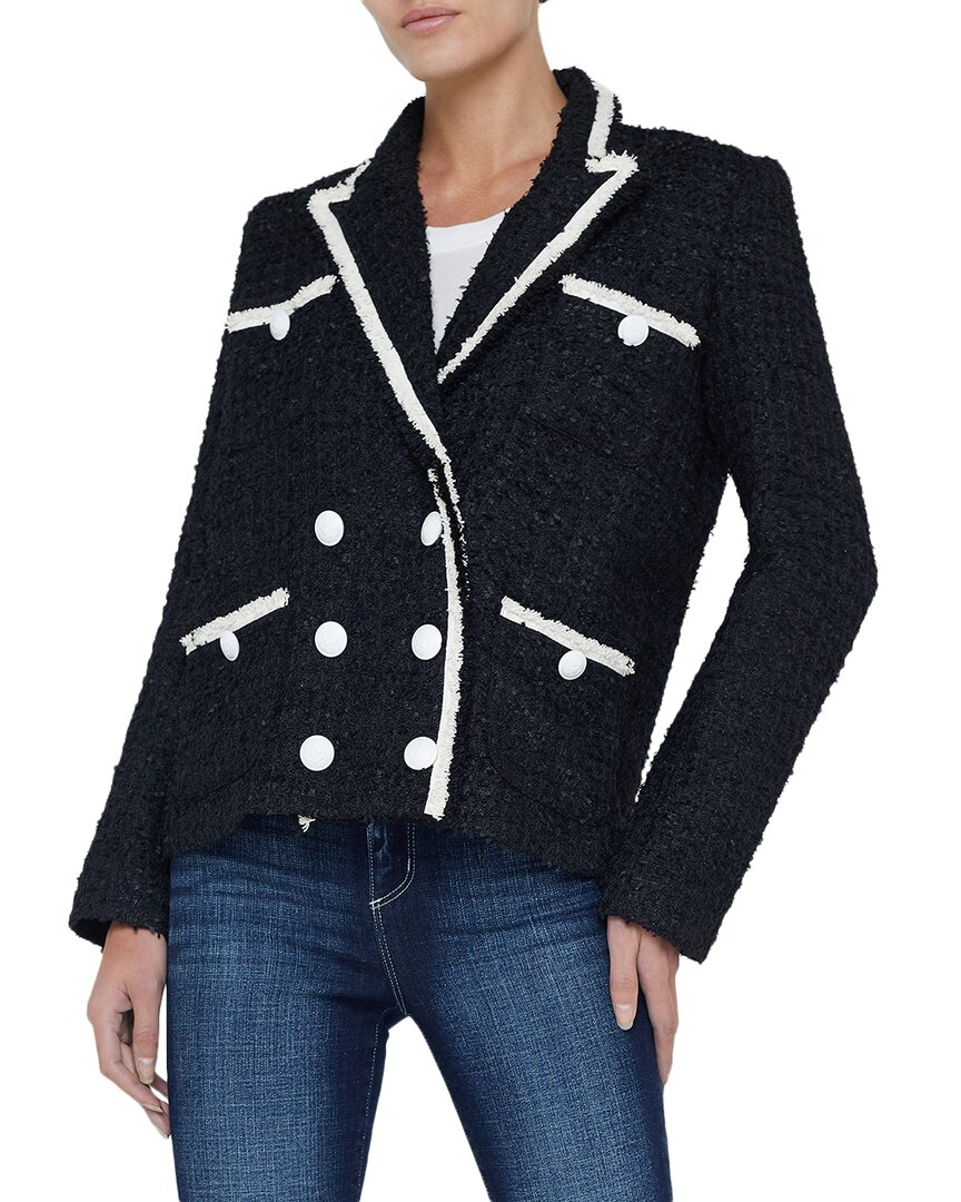 L'agence Alectra Tweed Jacket In Black