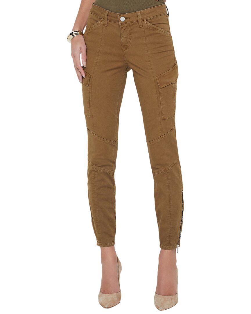 L'agence Patton Brown Olive Skinny Leg Jean In Brown