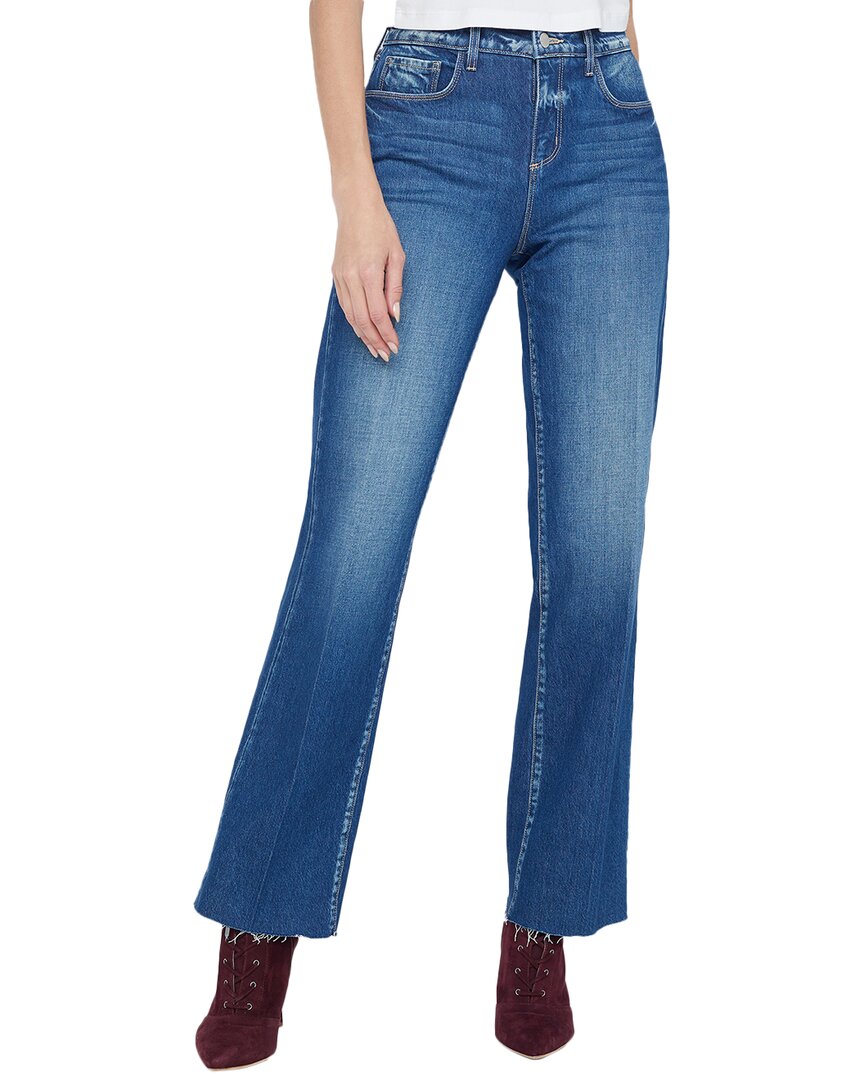 L Agence Tati High-rise Crop Micro Bootcut Jeans In Blue