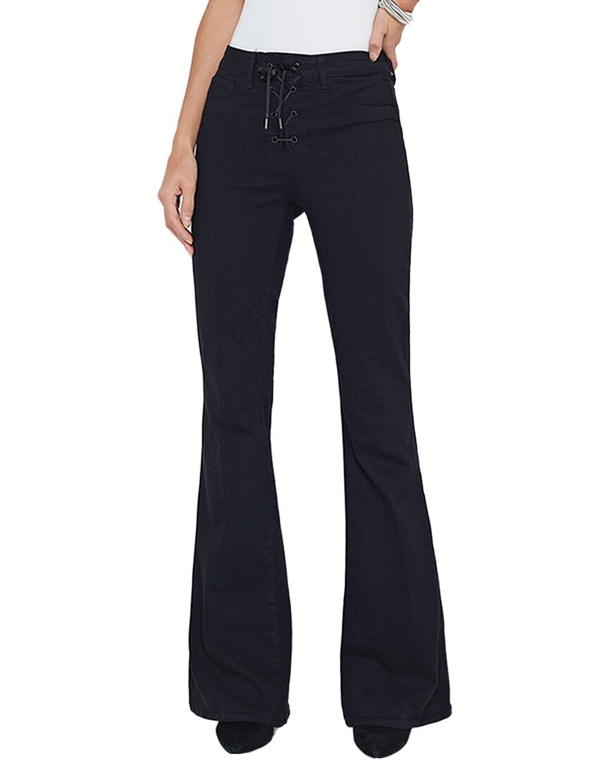 L Agence L'agence Charis High-rise Lace-up Pant In Blue