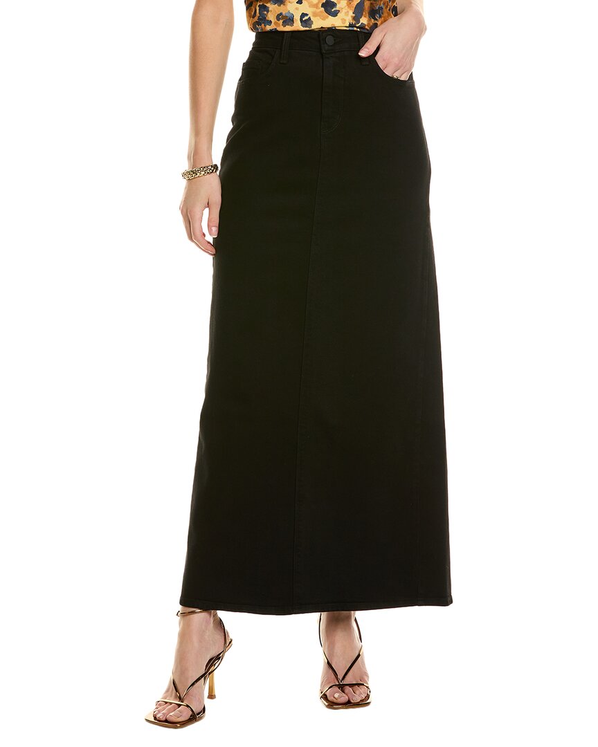 L Agence L'agence Miriam Denim Maxi Skirt In Black