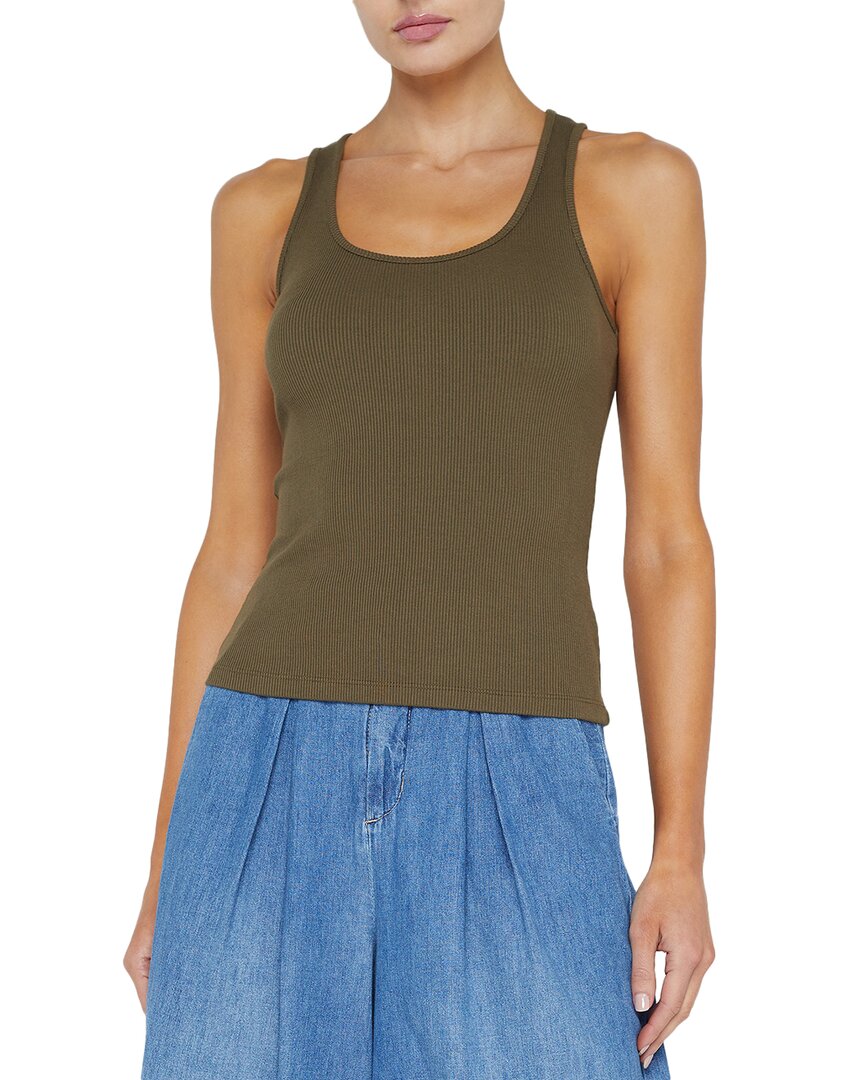 L'agence Adira Scoop Neck Tank In Green