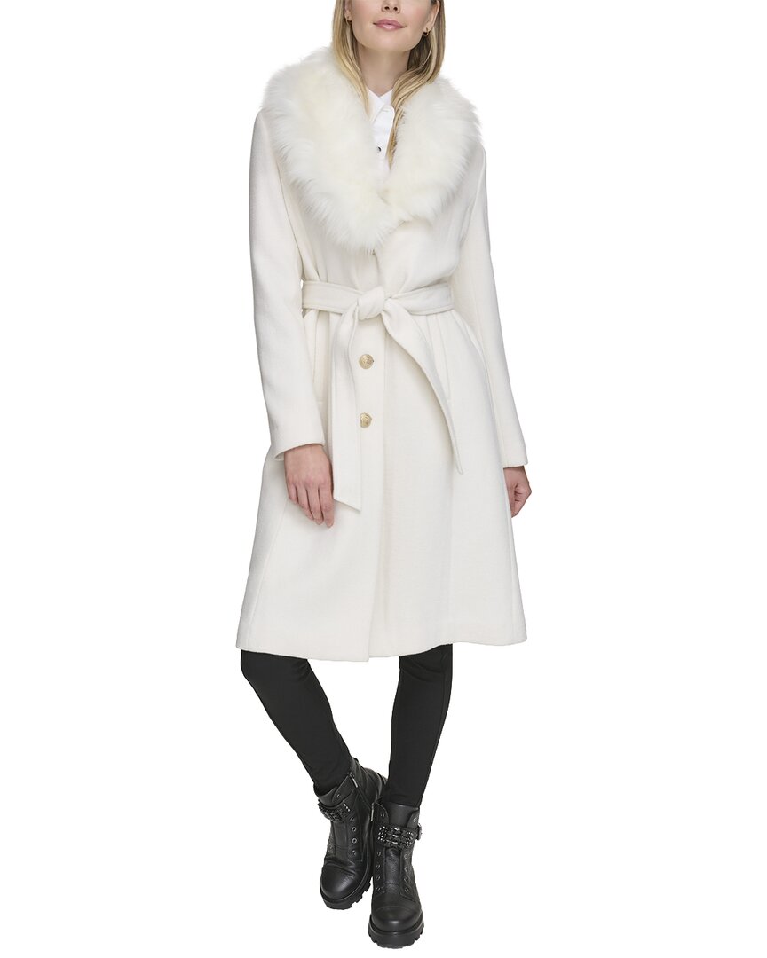 Karl Lagerfeld Single-breasted Coat In White