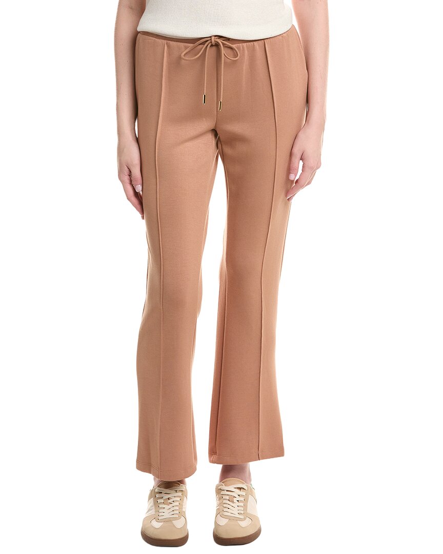 Nanette Lepore Seam-front Flare Scuba Pant In Brown