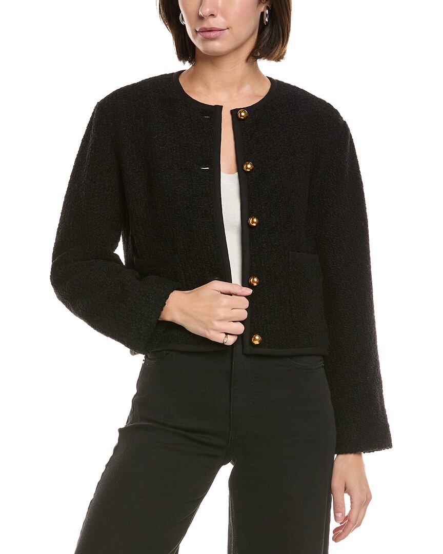 Seraphina Wool-blend Cardigan In Black