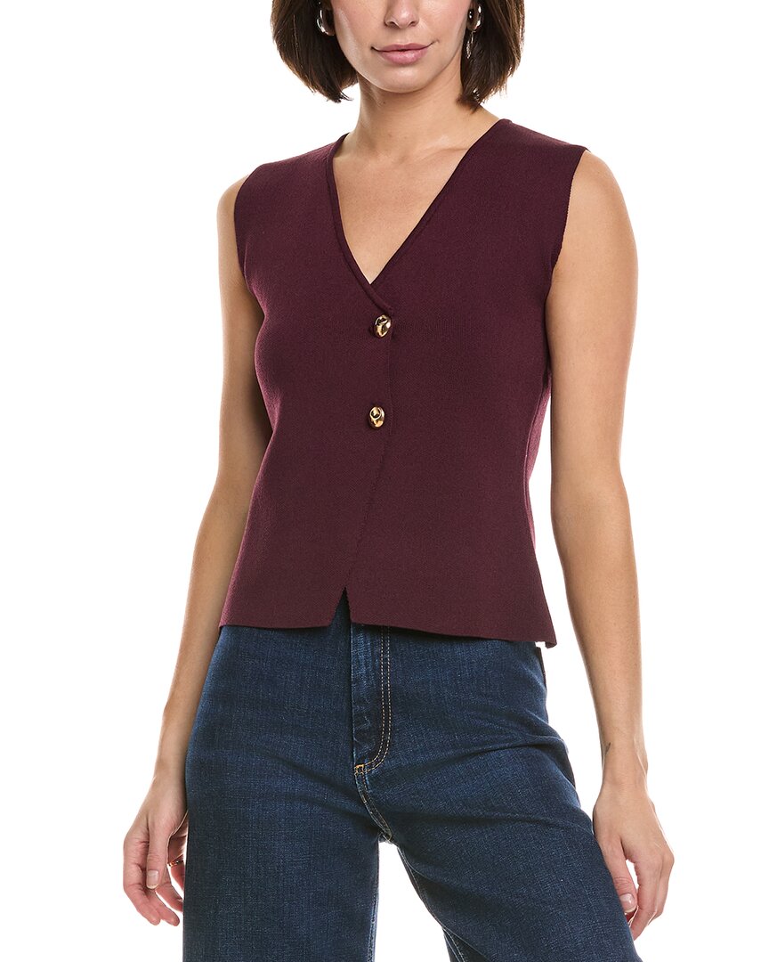 Seraphina Vest In Burgundy