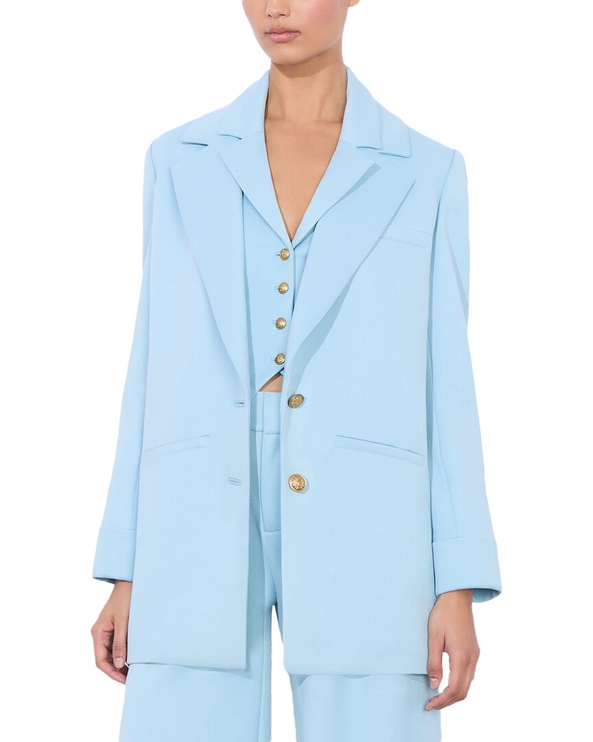 Alice And Olivia Margot Blazer In Blue