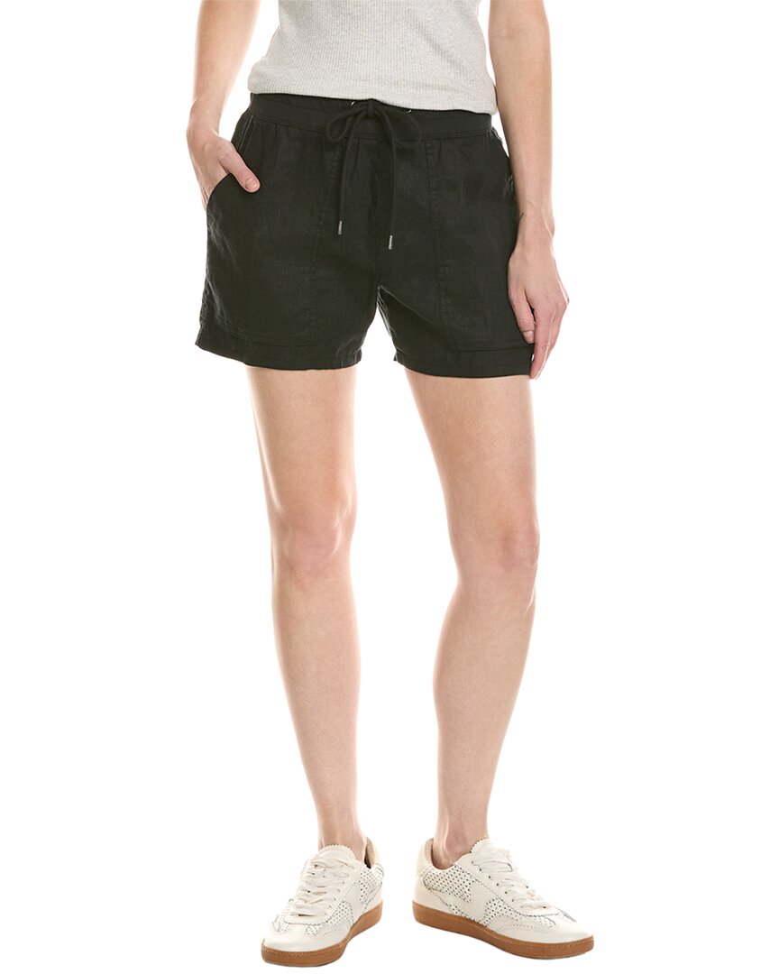 James Perse Linen Short In Black