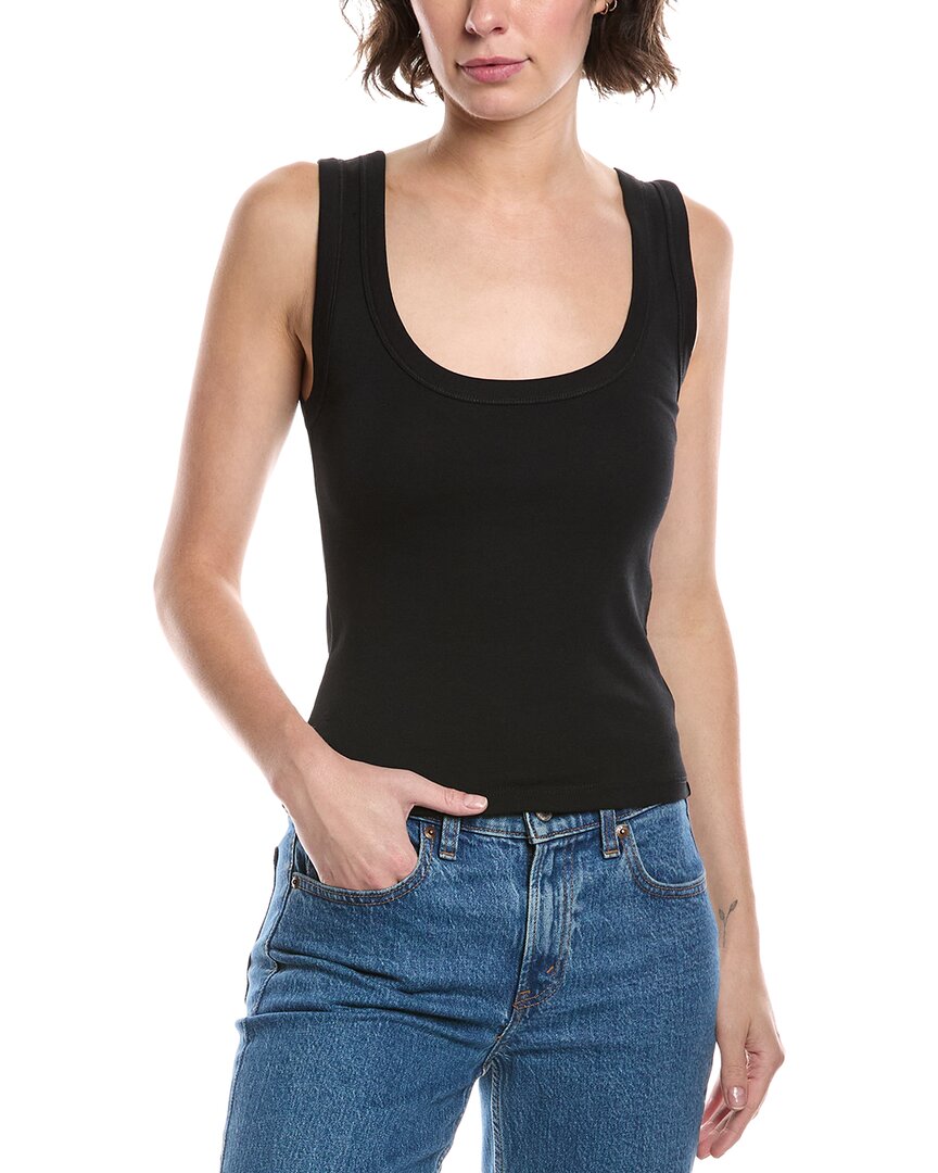 Splendid Faye Scoop Neck Tank In Black