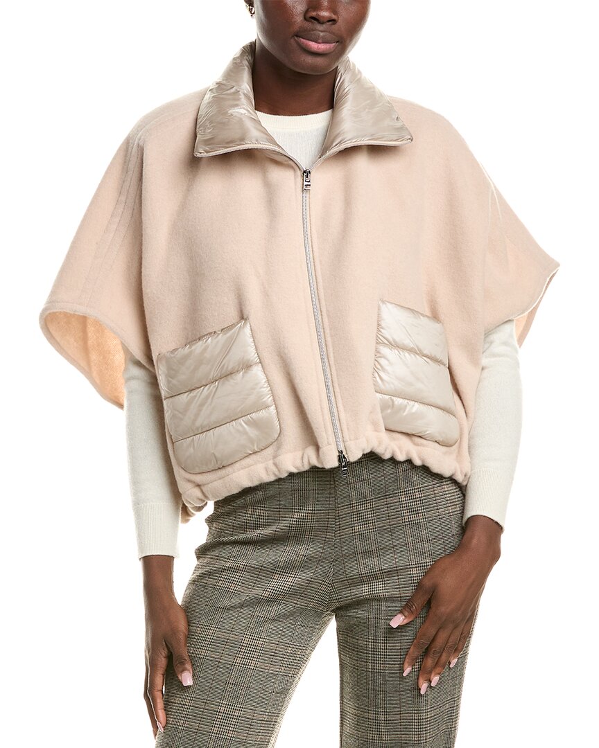 Herno Resort Wool & Cashmere-blend Poncho In Neutral