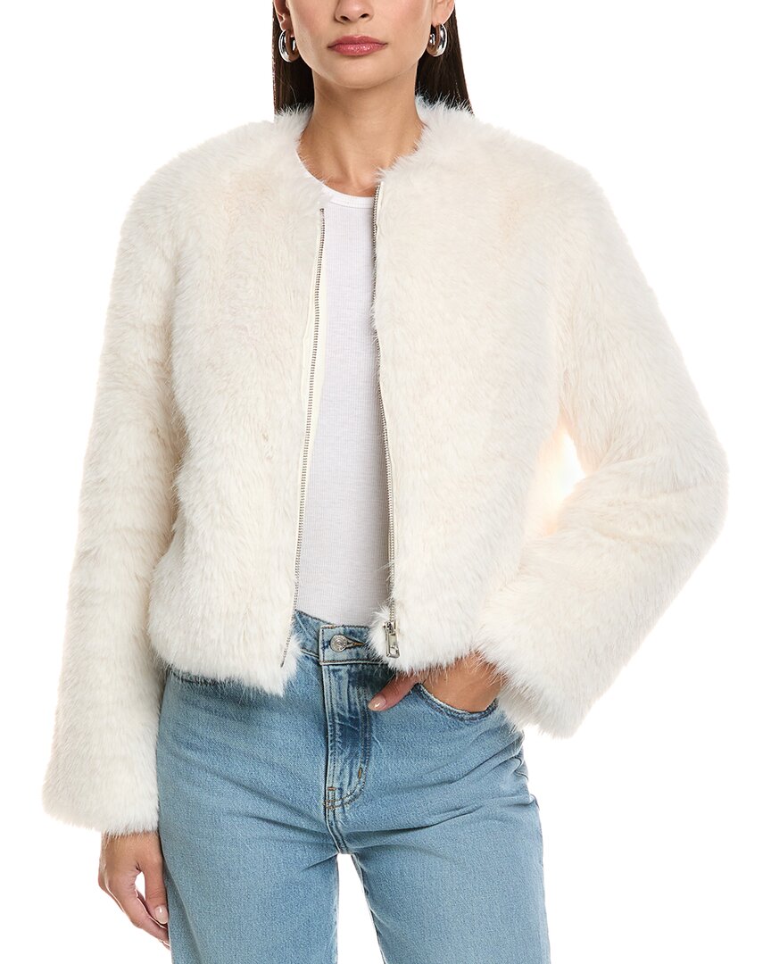 Apparis Uma Cropped Coat In White