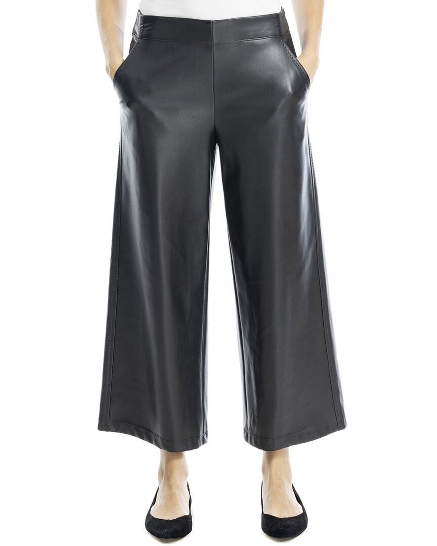 Max Studio Cropped Wide Leg Pant In Black