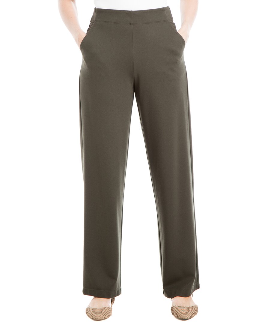 Max Studio Easy Leg Ponte Pant In Green