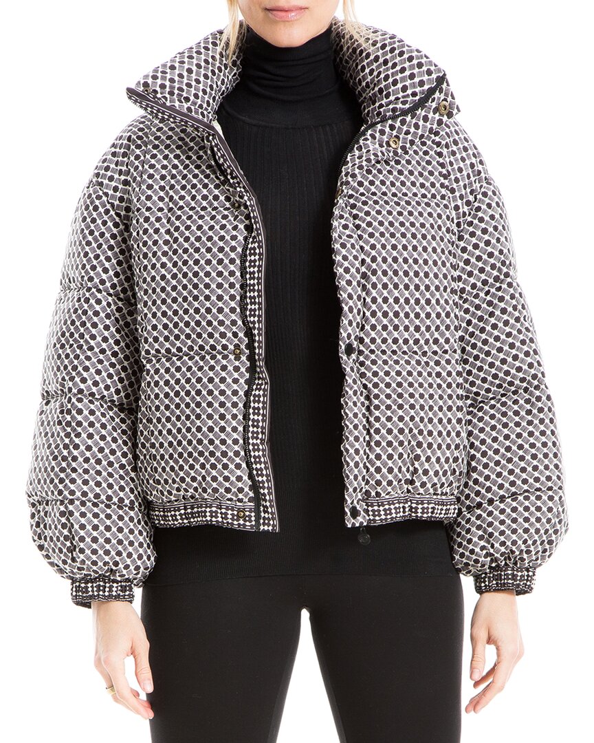 Max Studio Cropped Puffer Jacket In Black