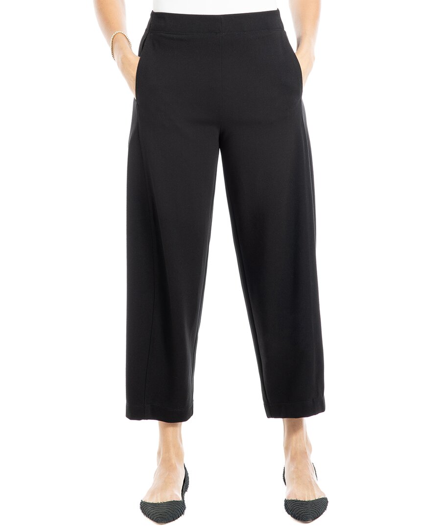 Max Studio Ponte Barrel Pant In Black