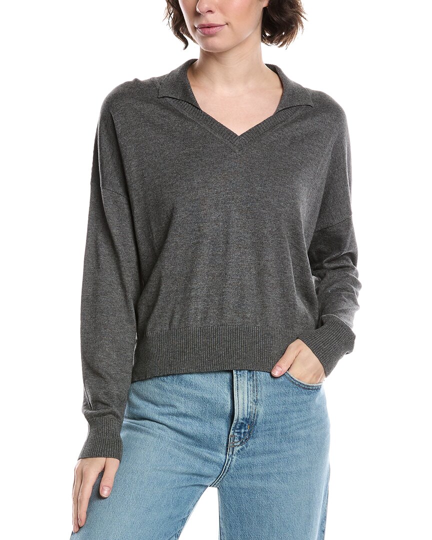 Planet Preppy Collared Sweater In Black