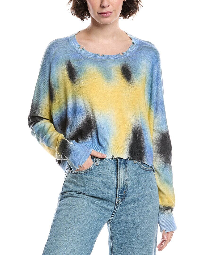Planet Mini Spray Can Cropped Sweatshirt In Blue
