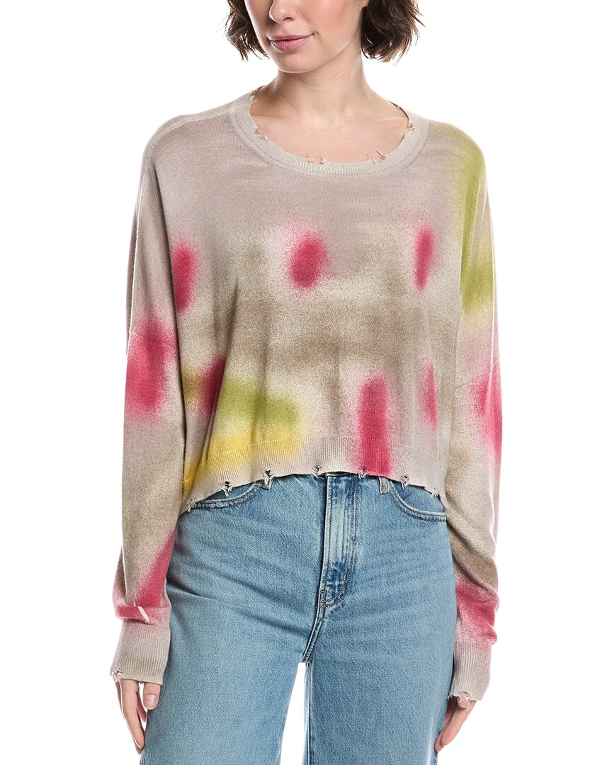 Planet Mini Spray Can Cropped Sweatshirt In Green