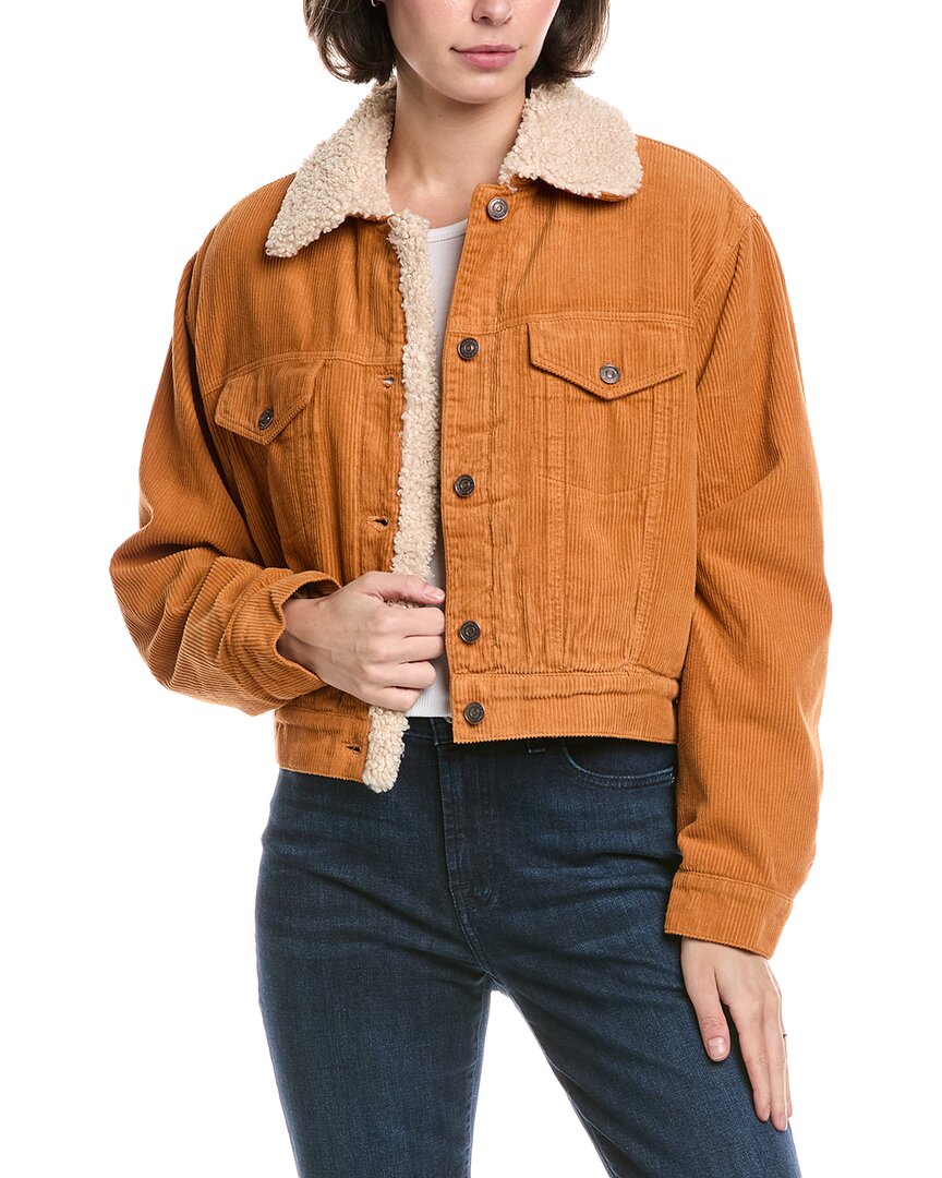 7 For All Mankind Nellie Jacket In Orange