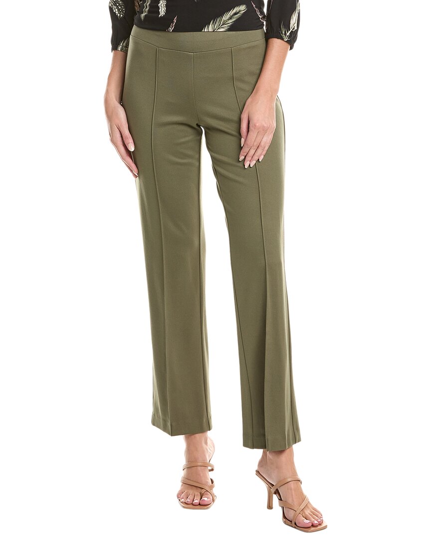 Jones New York Plus Size Serenity Piping-trim Ponte-knit Pants In Green