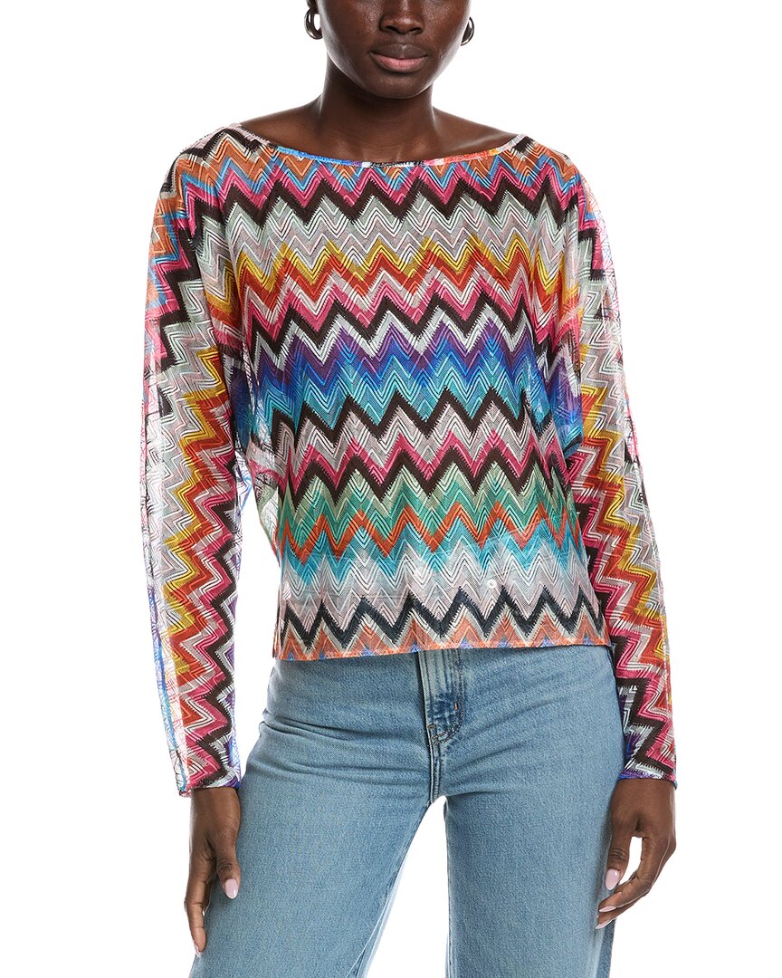 M Missoni Textured Top In Multi