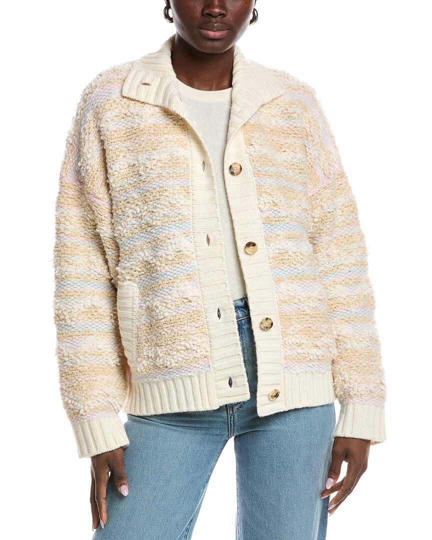 M Missoni Wool-blend Fleece Cardigan In Neutral