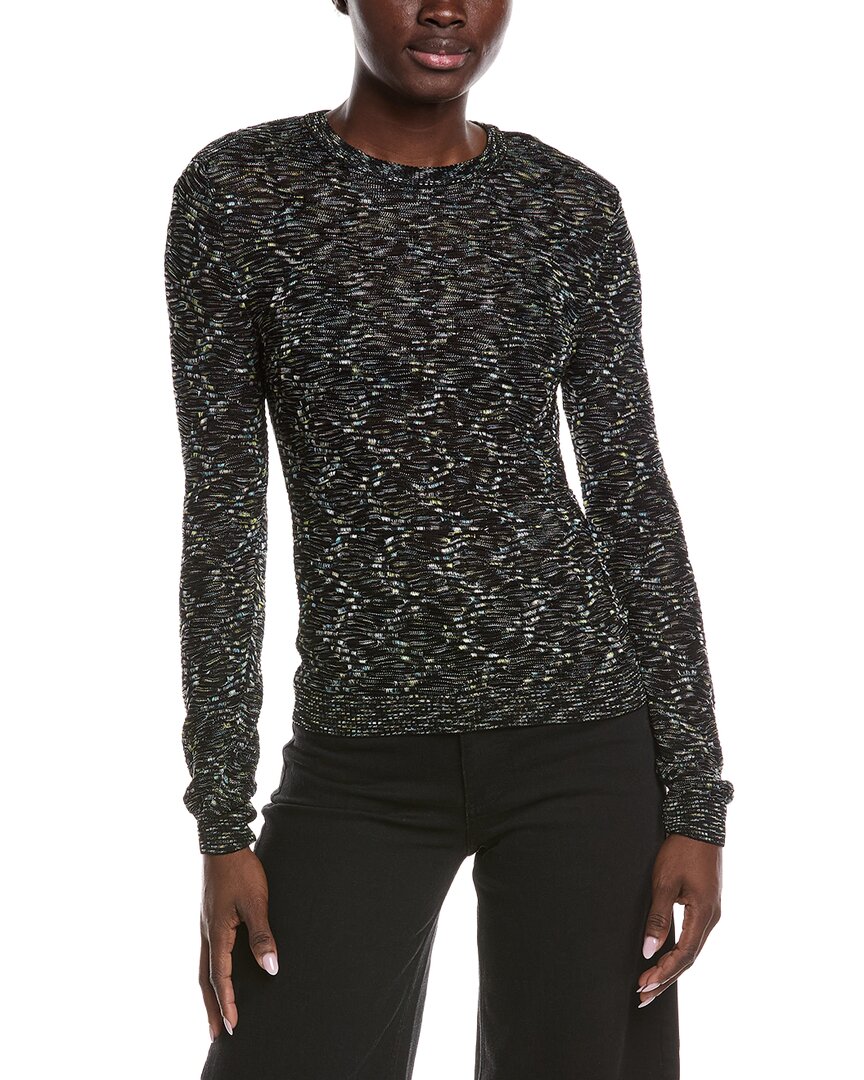 M Missoni Textured Sweater In Black