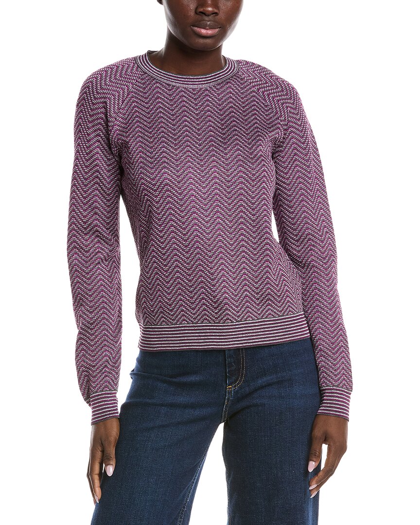 M Missoni Textured Sweater In Purple