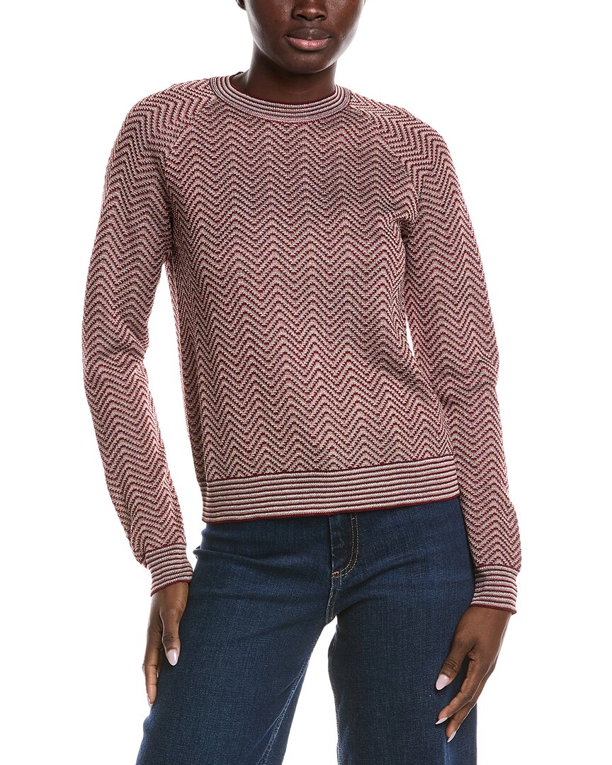 M Missoni Textured Sweater In Pink