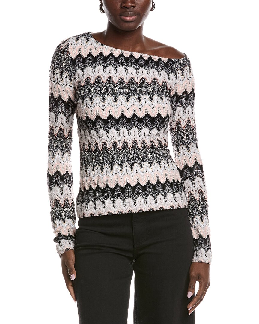 M Missoni Textured Sweater In Black