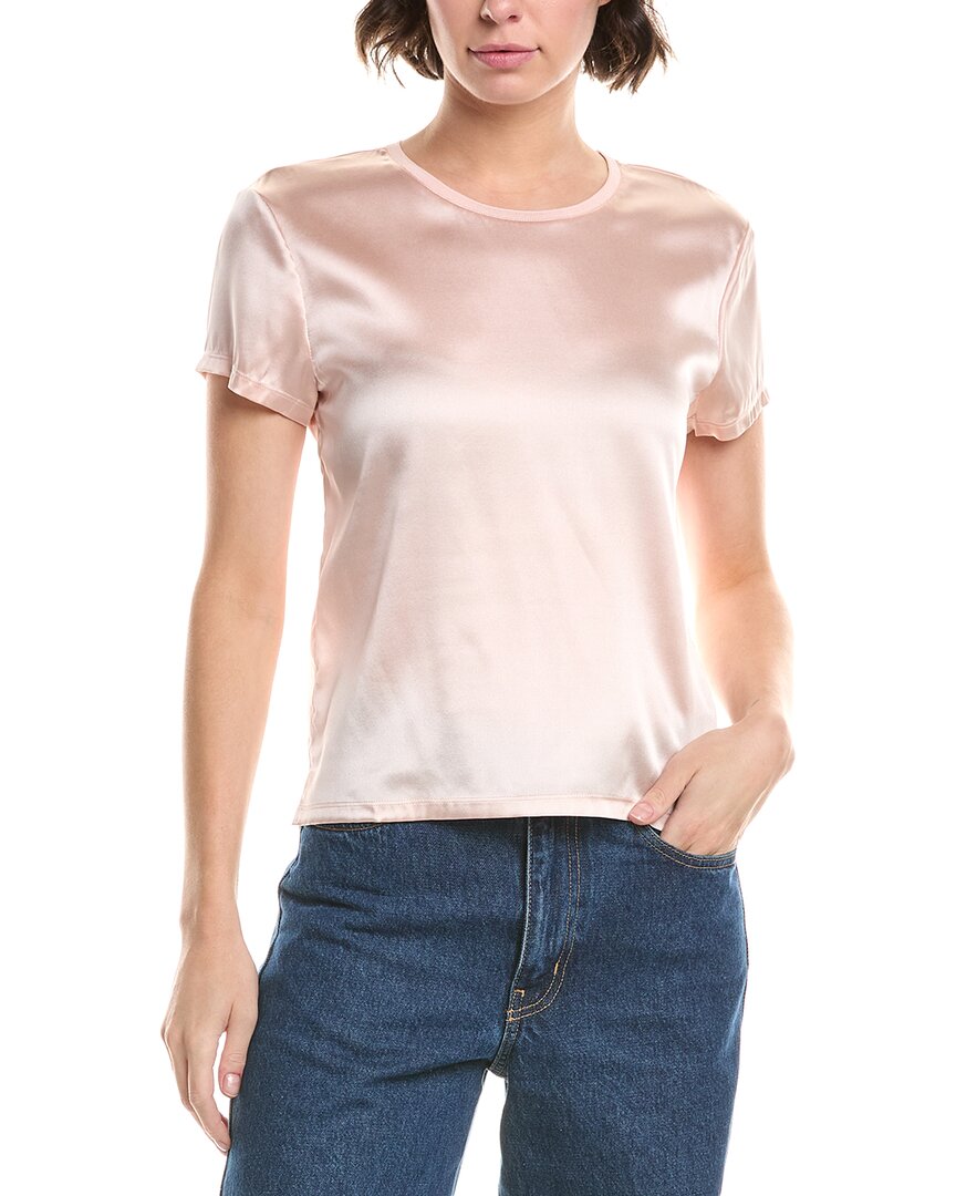 Atm Anthony Thomas Melillo Silk-blend T-shirt In Pink