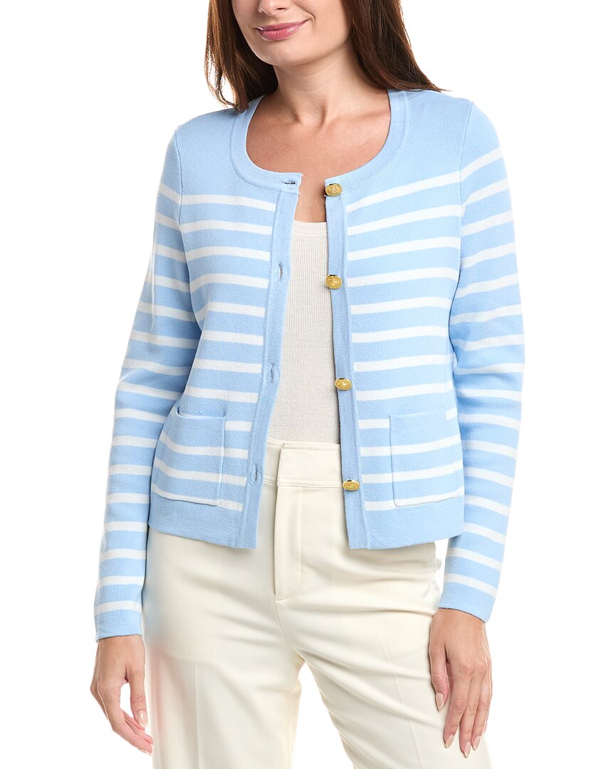 Tahari Asl Cardigan In Blue