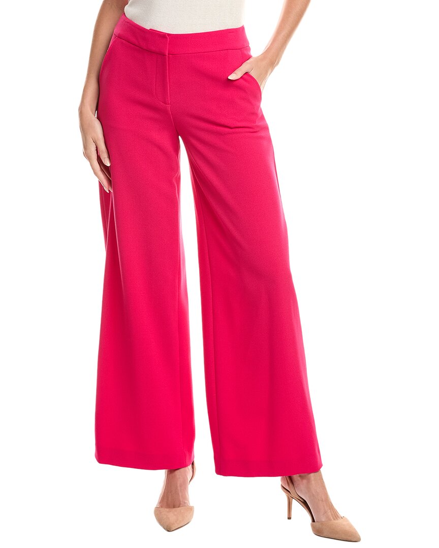 Tahari Asl Crepe Pant In Pink
