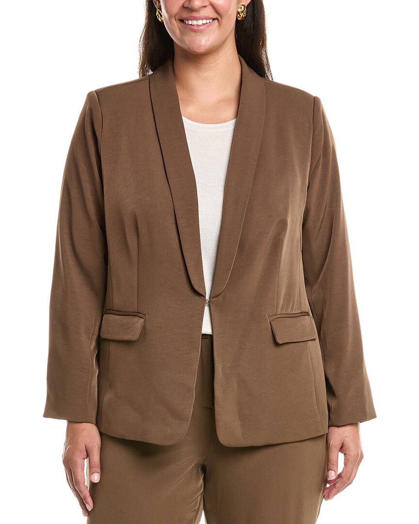 Tahari Asl Plus Blazer In Brown