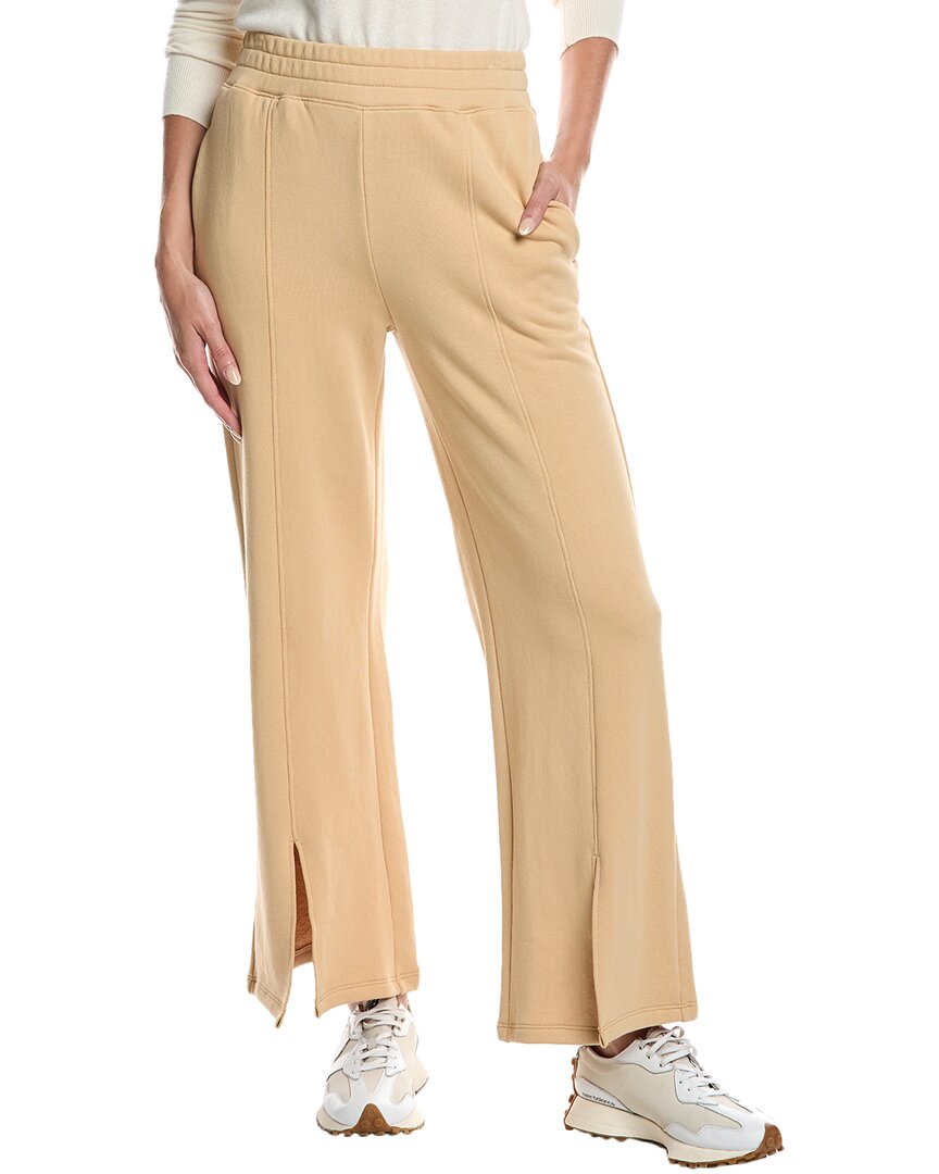 Nation Ltd Lincoln Front Slit Knit Pant In Brown