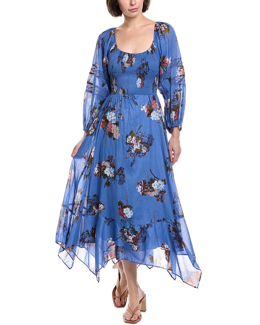 Free People Morning Glory Maxi Dress In Blue