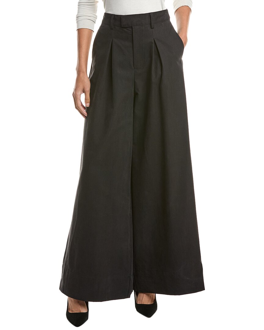 Weworewhat Pleated Wide Leg Trouser In Black