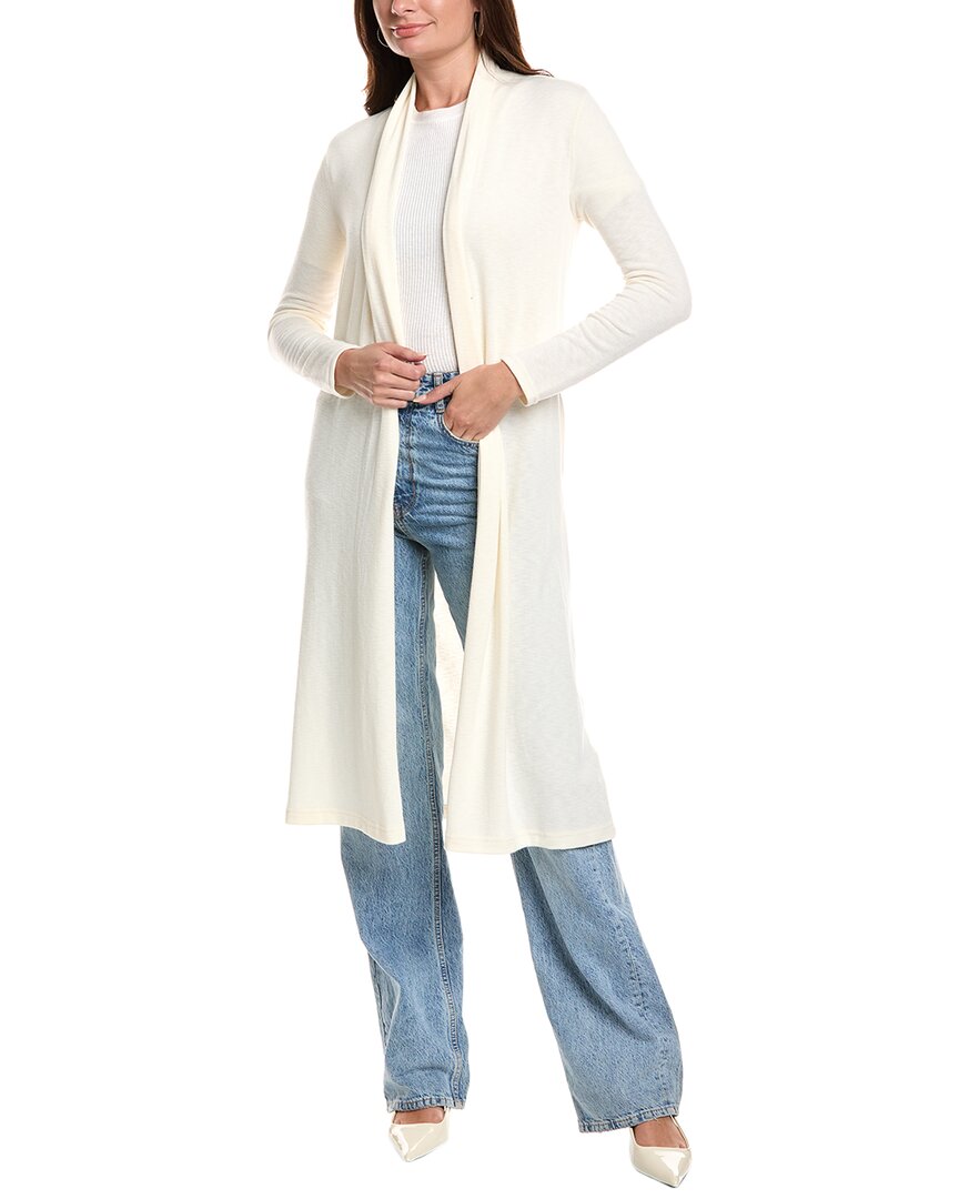 Michael Stars Izzy Longline Open Cardigan In White