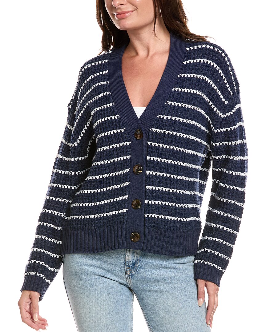 Michael Stars Dodi Striped Cardigan In Blue