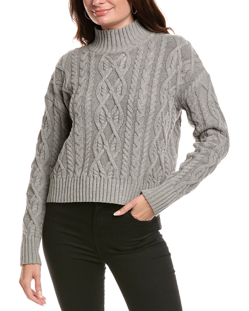 Michael Stars Suki Cable Sweater In Animal Print