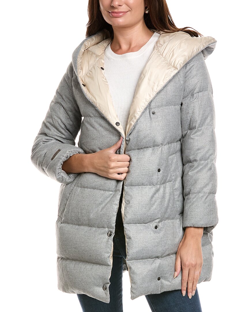 Peserico Down Coat In Gray