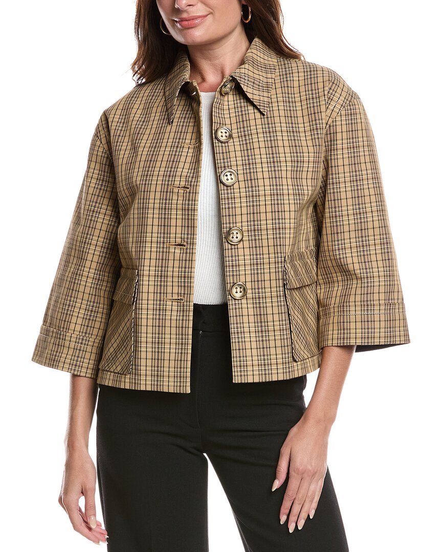 トップス St. John Technical Plaid Wool-Blend Jacket Women's | eBay