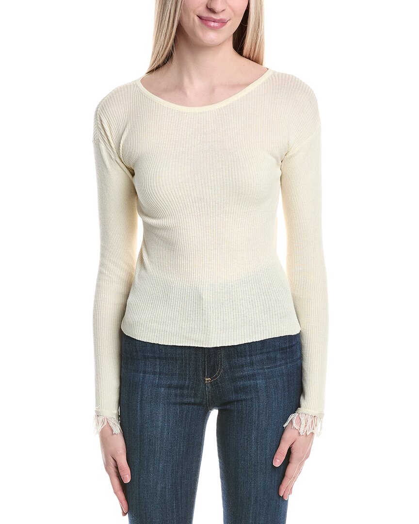Moon River Knit Sweater In White