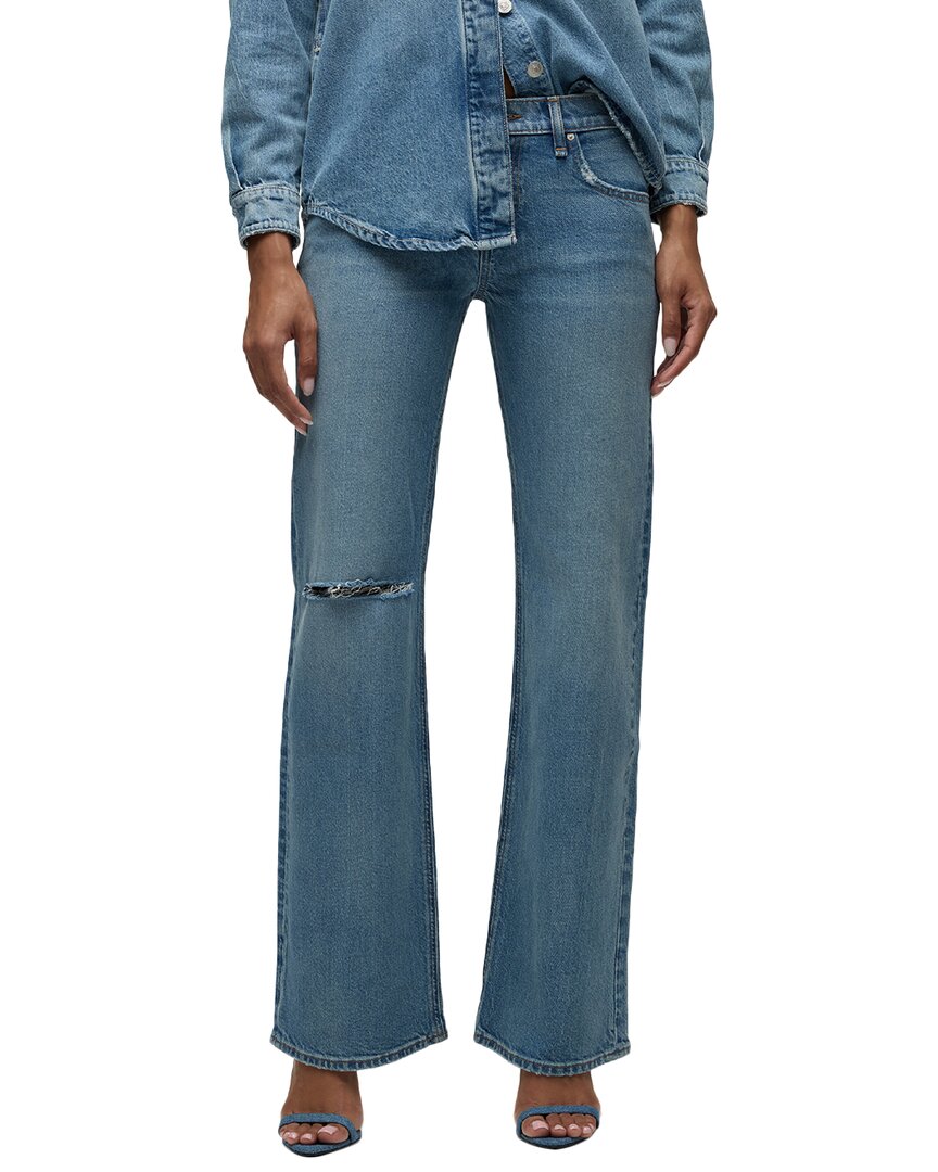 Hudson Kelli High Rise Loose Straight Jeans In Synergy In Blue