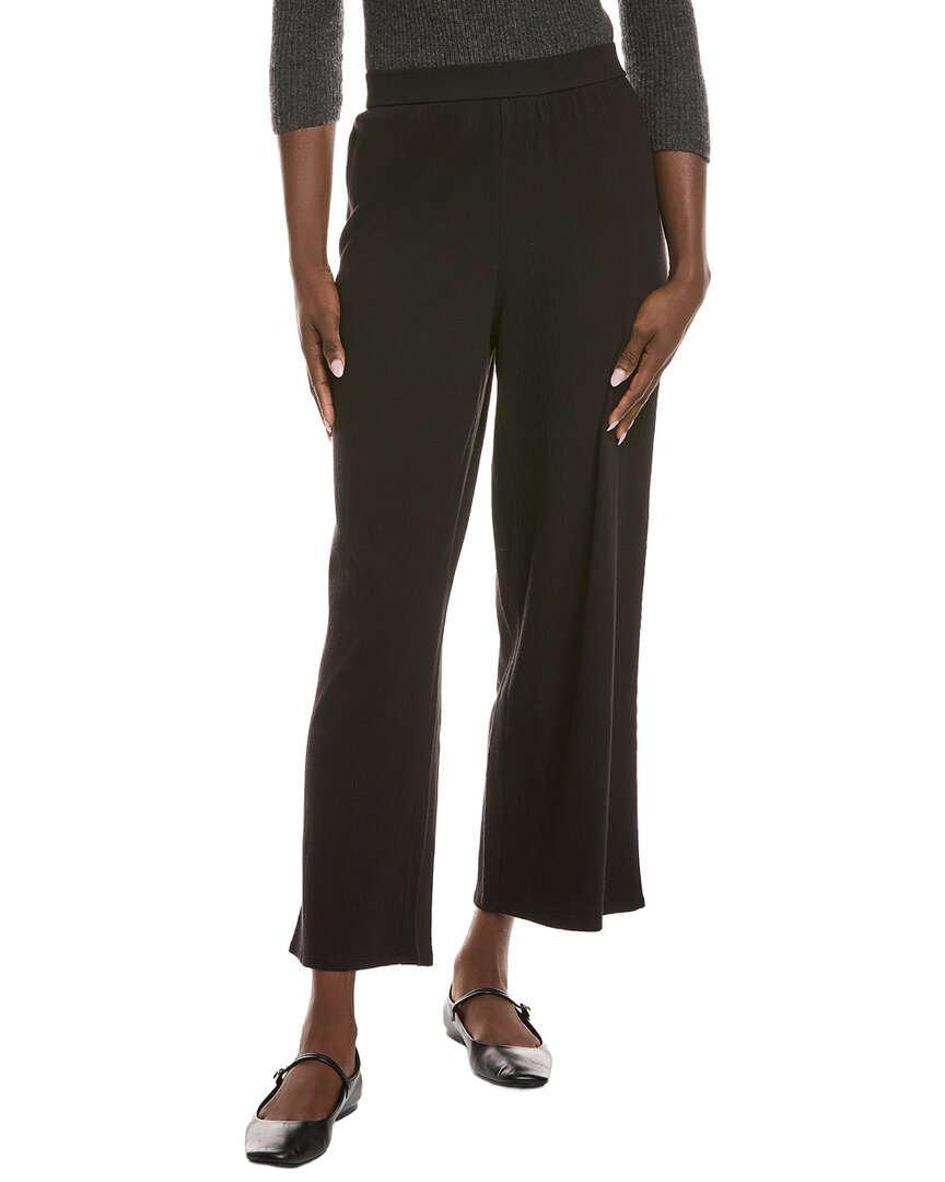 Eileen Fisher Wide Ankle Pant In Black