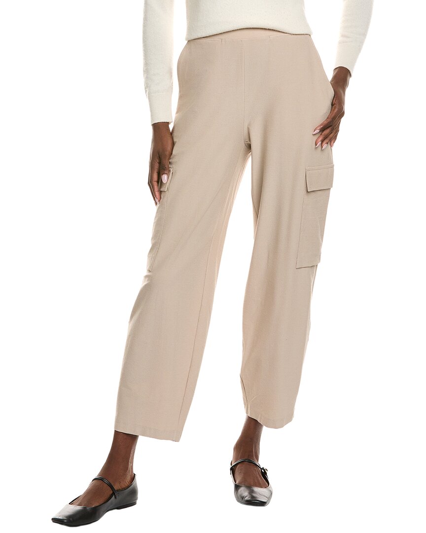 Eileen Fisher Stretch Cargo Pant In White