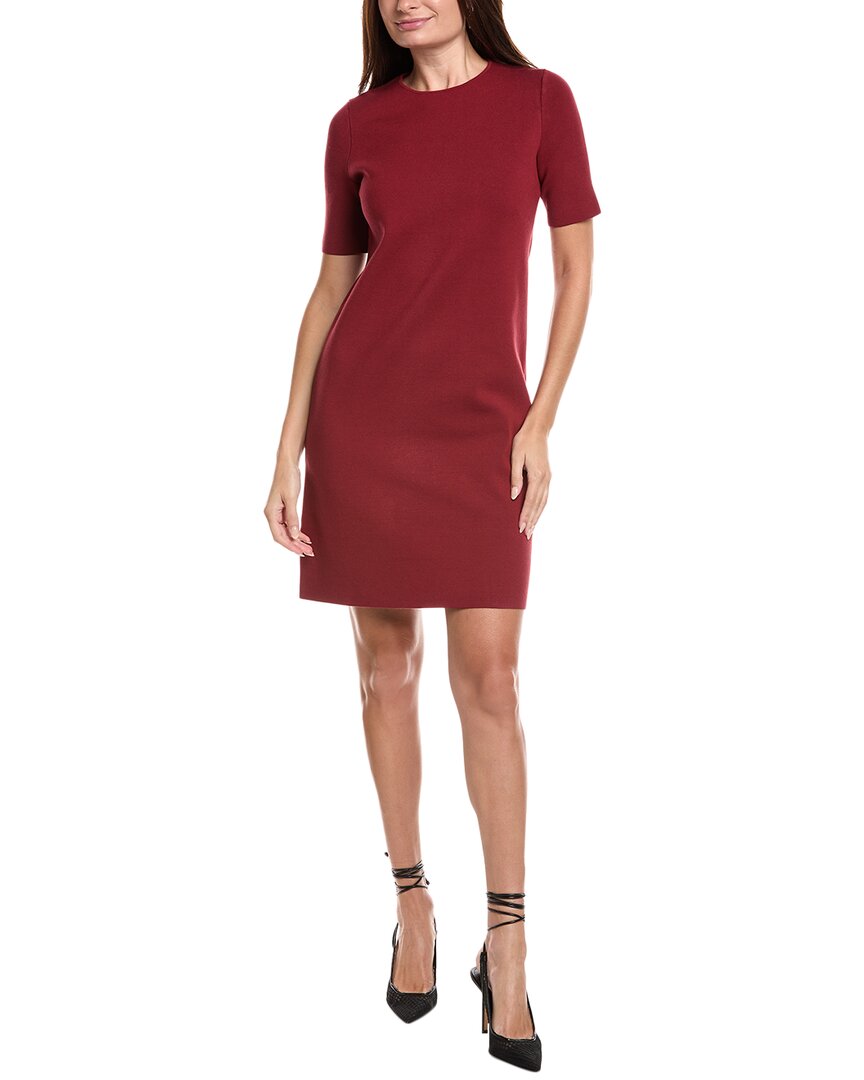 Lafayette 148 New York Knit Midi Dress In Red
