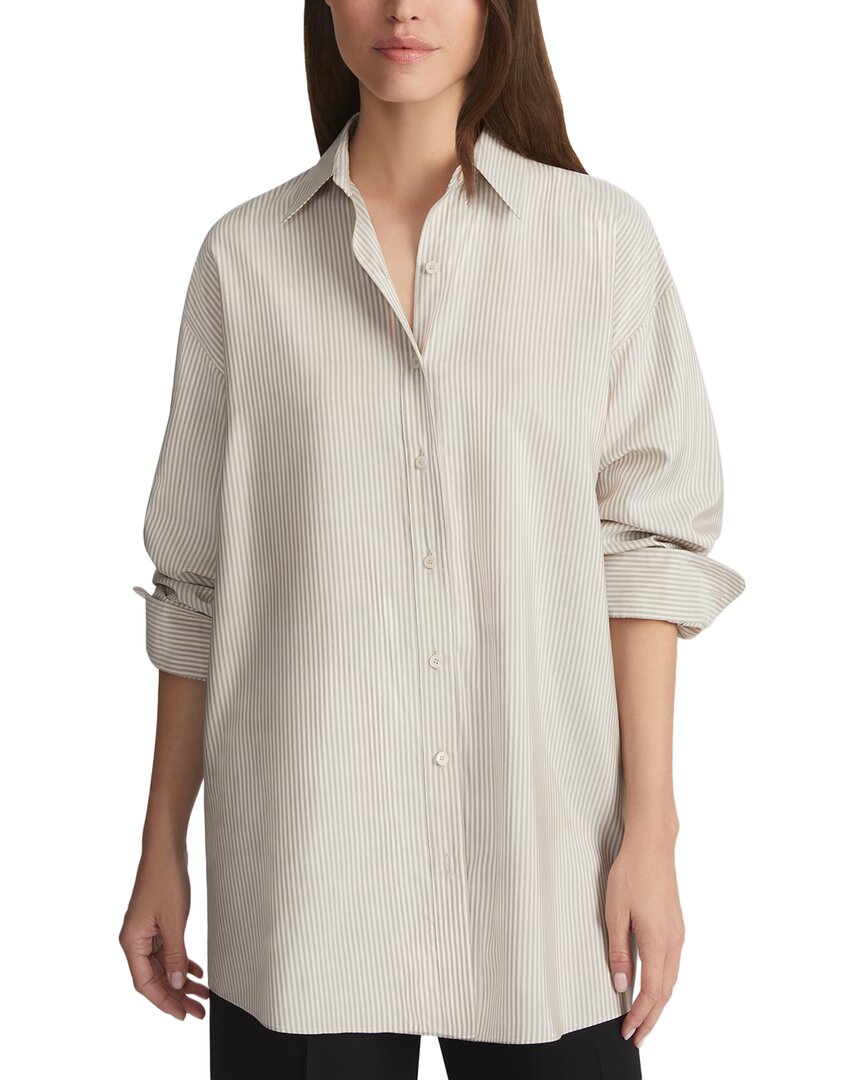 Lafayette 148 New York Boyfriend Oversized Shirt In White